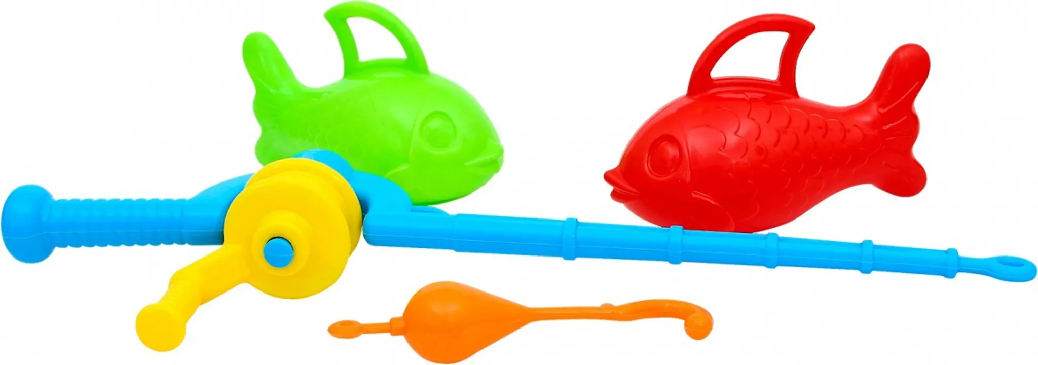 Angelspiel für Kinder – Angelrute mit 2 Fischen
